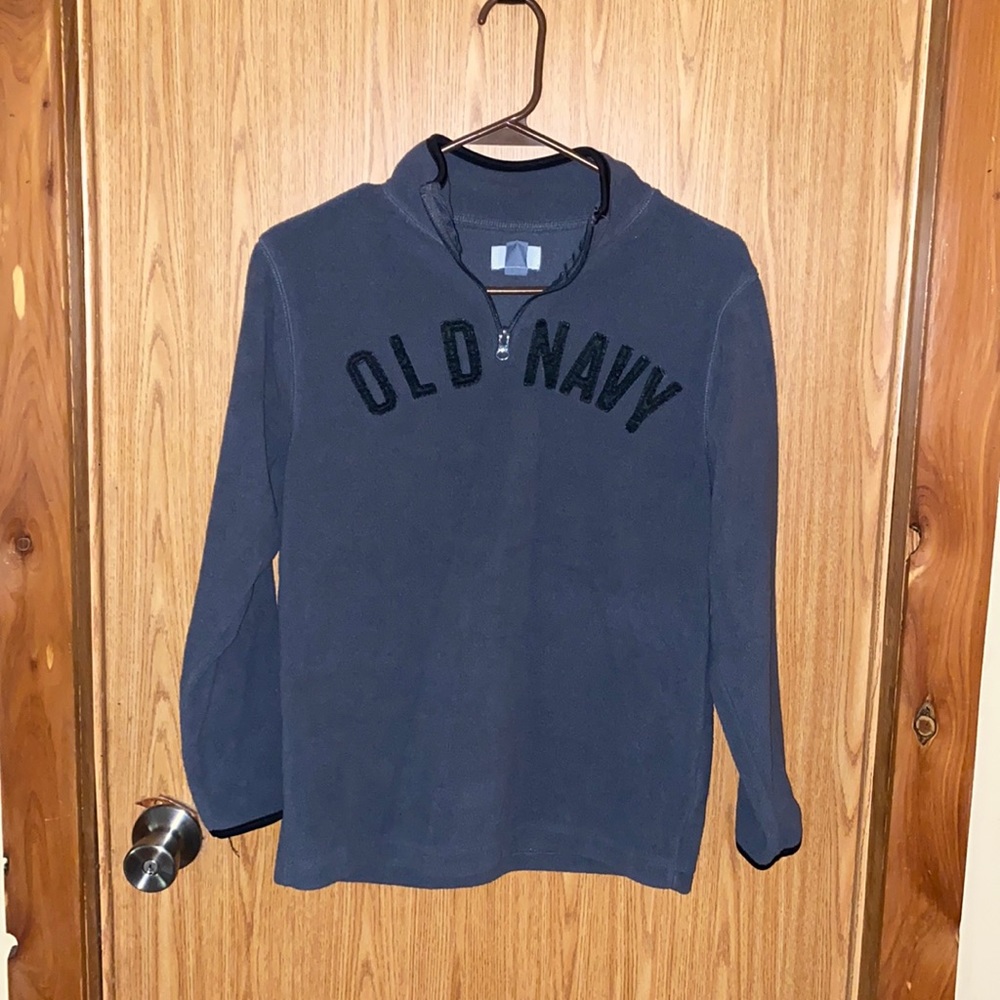 Old navy half zip gray hoodie size L 10/12 boy